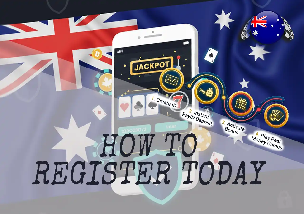 Easy step-by-step registration process at Australian online casinos.